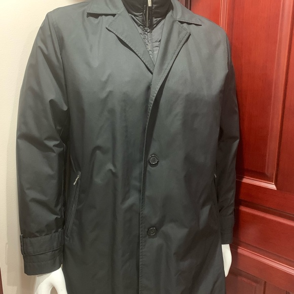 ๐HP๐ Cole Haan Black Dickey Insert Trench Coat size M - Picture 2 of 10